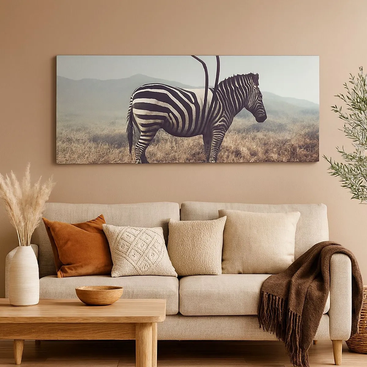 Canvastavla - Bild på duk - Akta! Fel - 100x40 cm