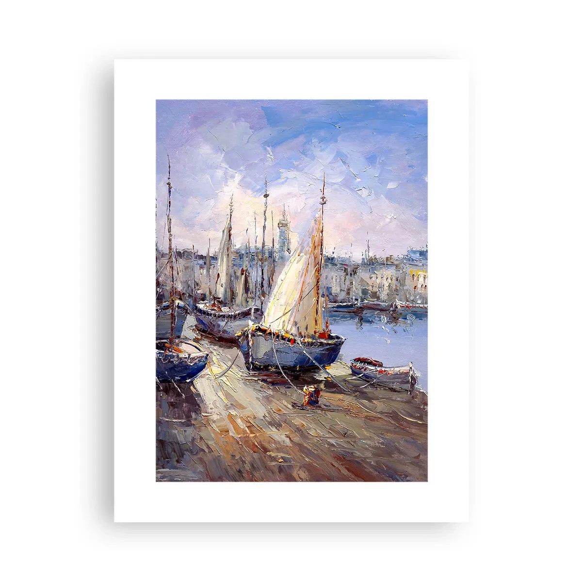 Affisch - Stad vid viken - 30x40 cm