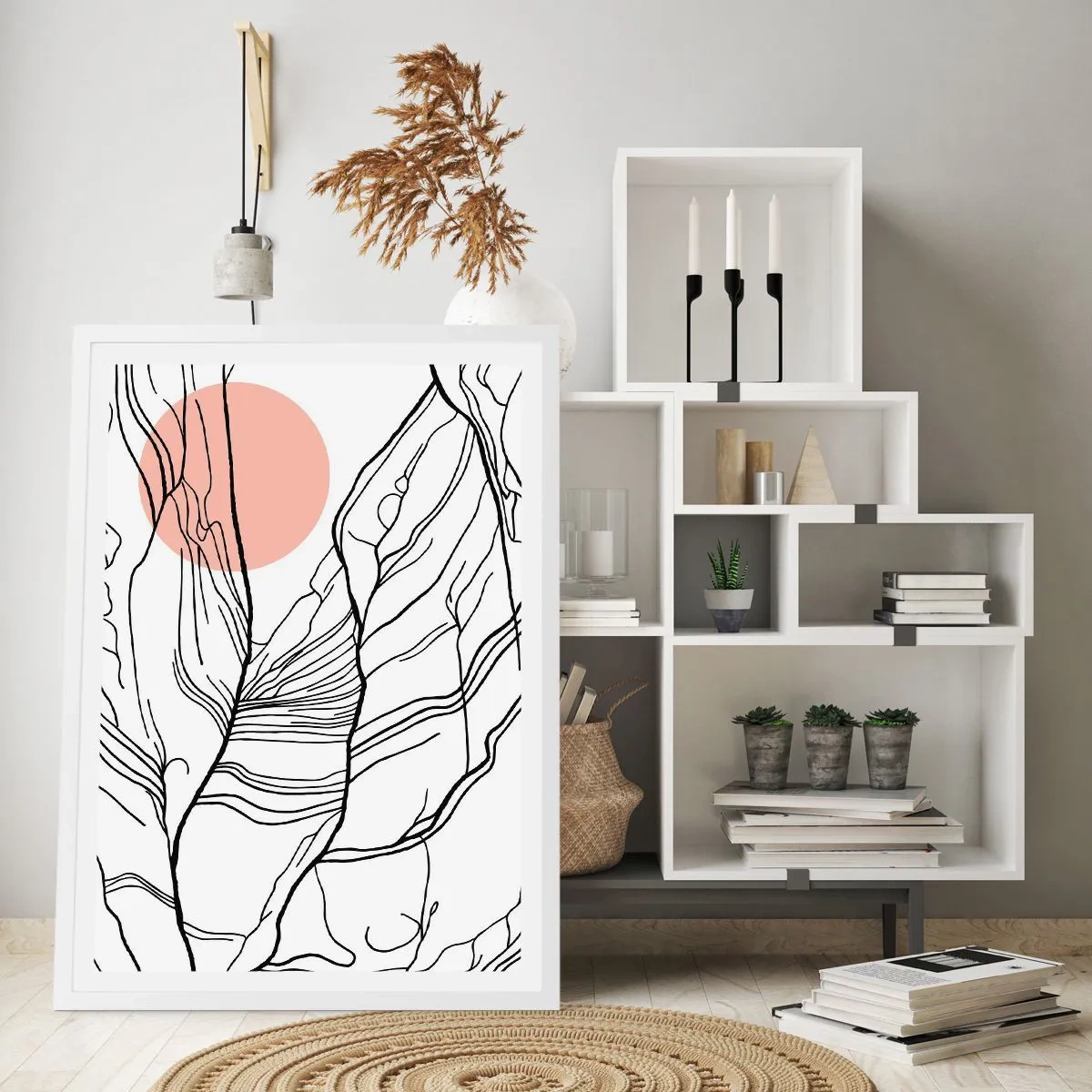 Affisch i vit ram - I grenarnas nät - 70x100 cm