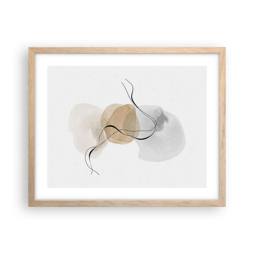 Affisch i ram av ljusek - Luftpärlor - 50x40 cm
