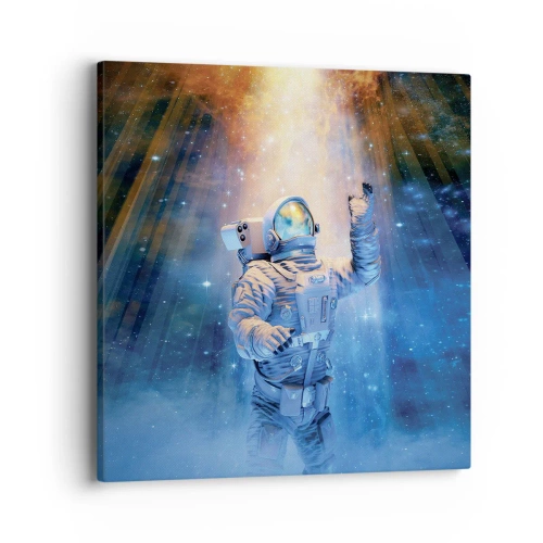 Canvastavla - Bild på duk - Äntligen i målet - 40x40 cm