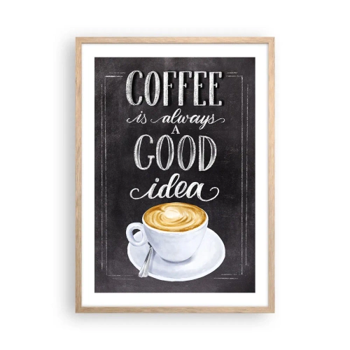 Affisch i ram av ljusek - Of course! - 50x70 cm