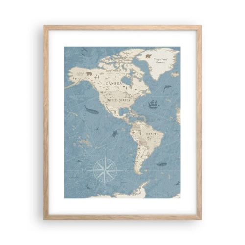 Affisch i ram av ljusek - En värld inom räckhåll - 40x50 cm