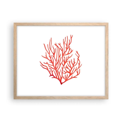 Affisch i ram av ljusek - Filigran av korall - 50x40 cm
