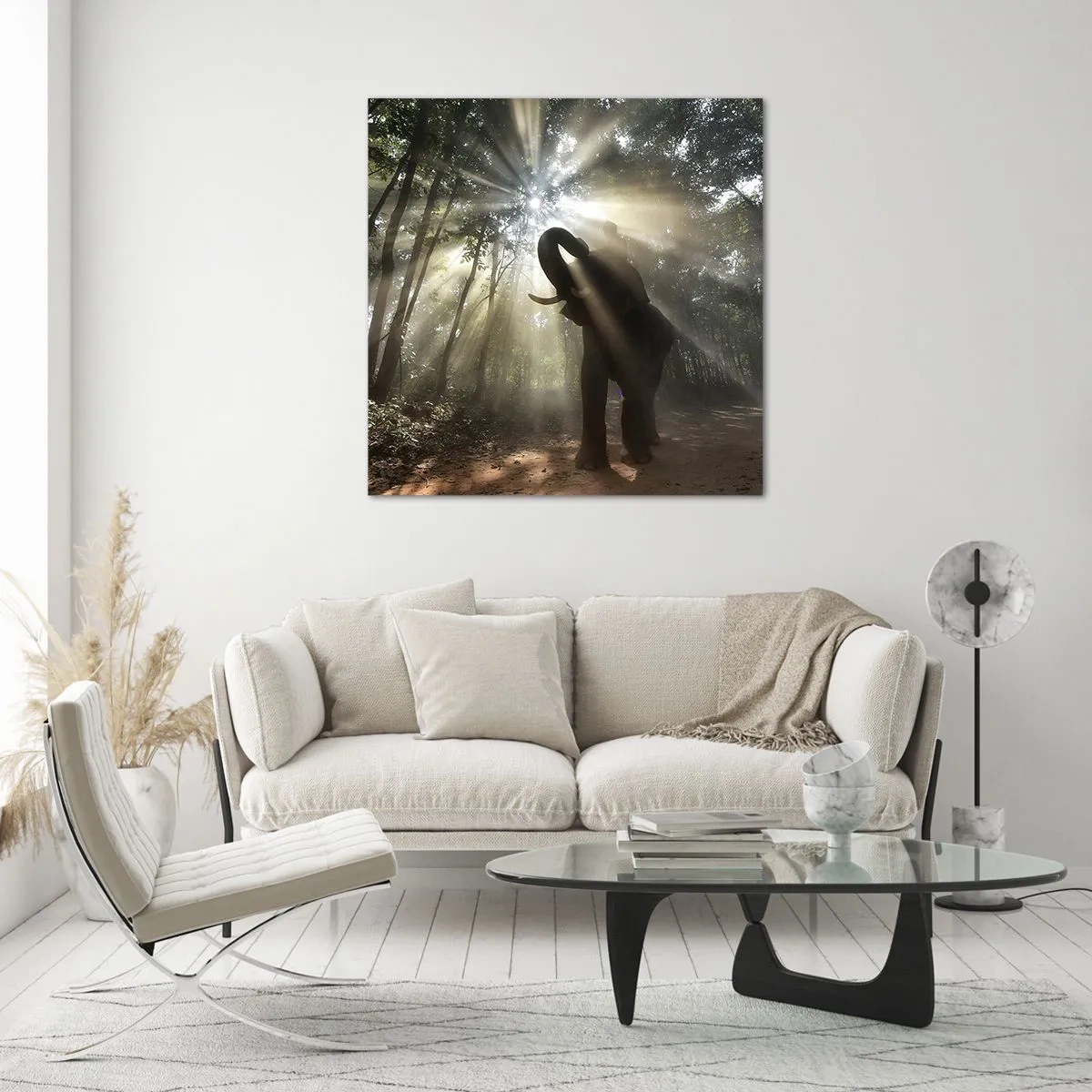 Glastavla - Bild på glas - Under en lycklig stjärna - 70x70 cm