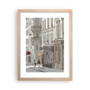 Affisch i ram av ljusek - Stadens nöjen - 30x40 cm