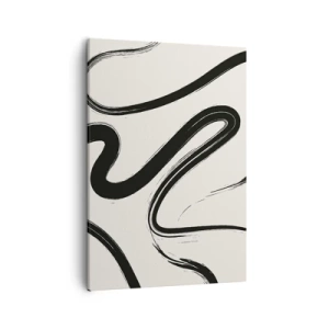 Canvastavla - Bild på duk - Svart och vit elegans - 50x70 cm