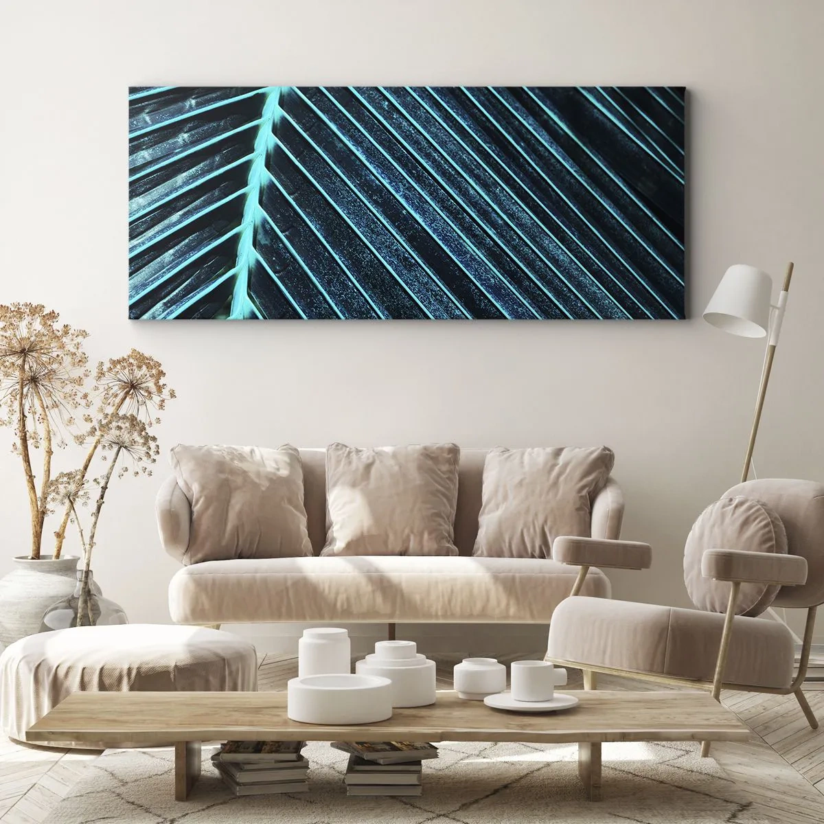 Canvastavla - Bild på duk - Grön textur - 100x40 cm