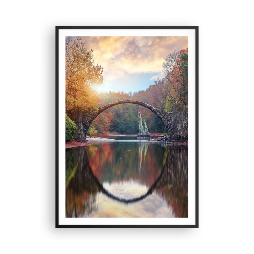 Affisch i svart ram - På andra sidan av spegeln - 70x100 cm