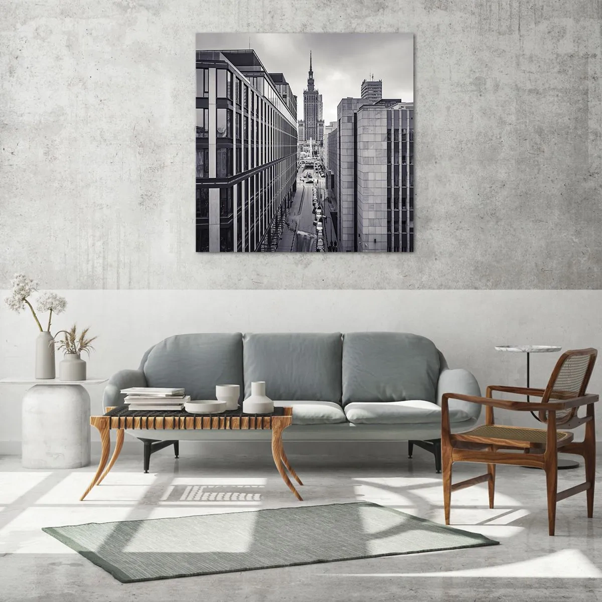 Glastavla - Bild på glas - Warszawadalen - 70x70 cm
