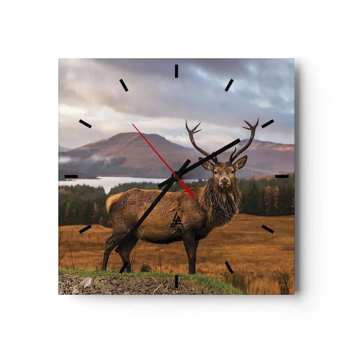 Väggklocka - Klocka på glas - Naturens majestät - 40x40 cm