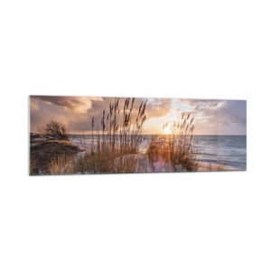 Glastavla - Bild på glas - Farväl till solen och vinden - 160x50 cm