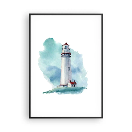 Affisch i svart ram - Milda syster av det blåa - 70x100 cm