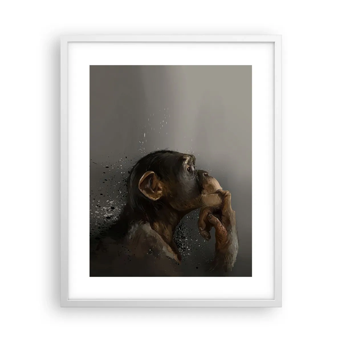 Affisch i vit ram - Säkert en tänkare - 40x50 cm