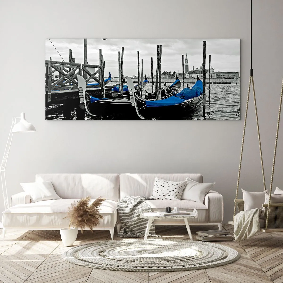 Glastavla - Bild på glas - Fundersamt Venedig - 100x40 cm