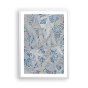Affisch i vit ram - I en gråblå labyrint - 50x70 cm