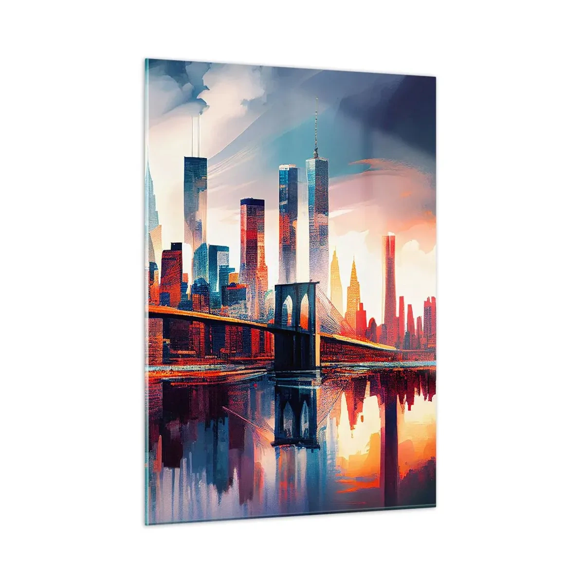 Glastavla - Bild på glas - Fenomenala New York - 50x70 cm