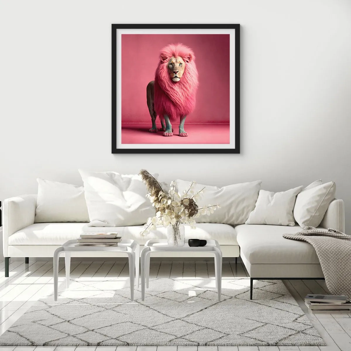 Affisch i svart ram - Och du är inte längre rädd - 30x30 cm