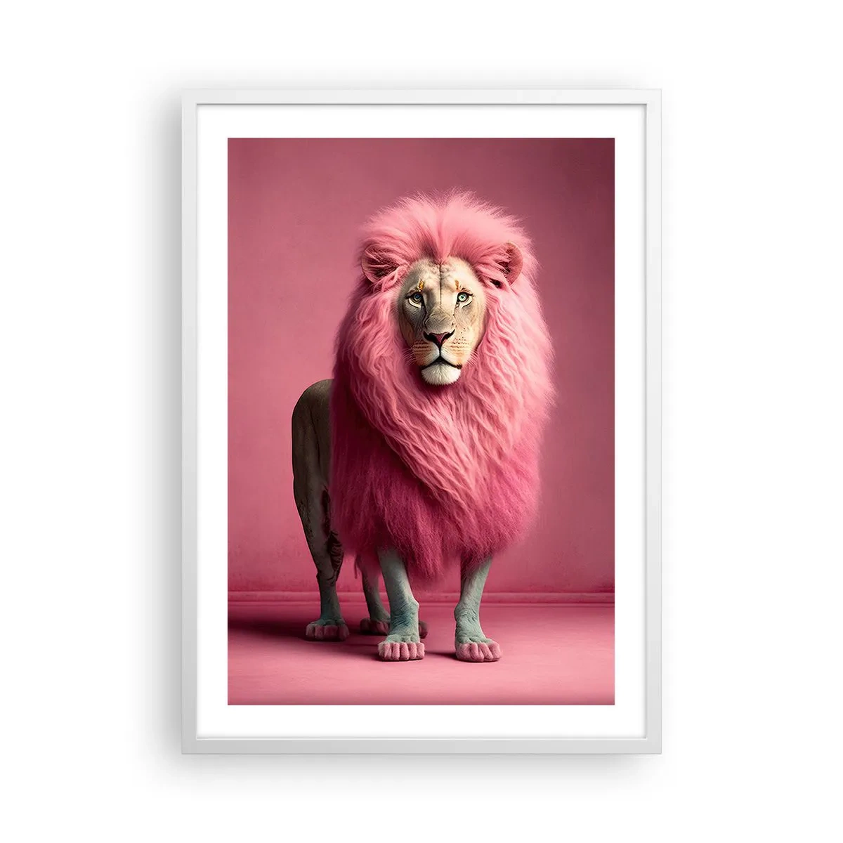 Affisch i vit ram - Och du är inte längre rädd - 50x70 cm