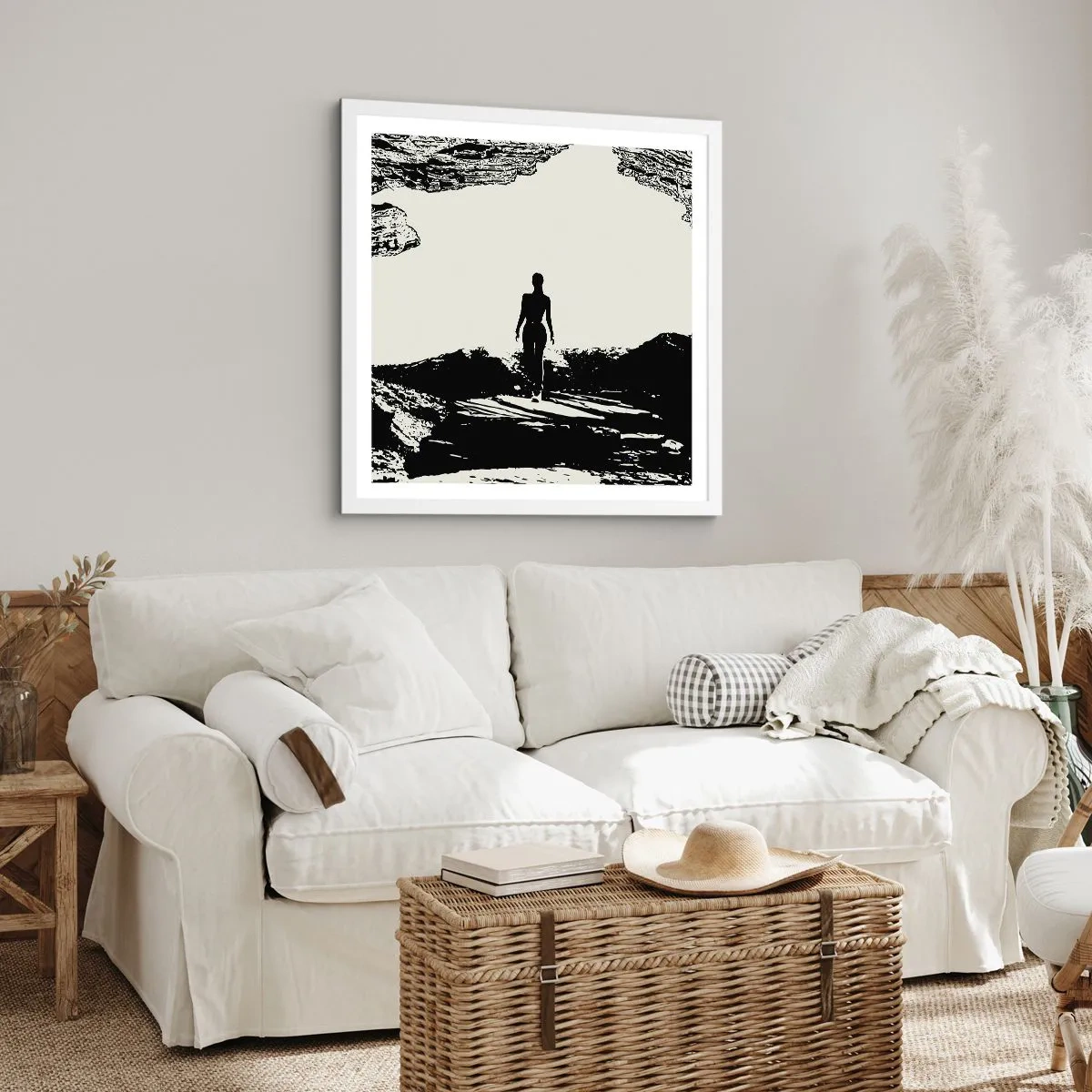 Affisch i vit ram - En ny blick - 30x30 cm