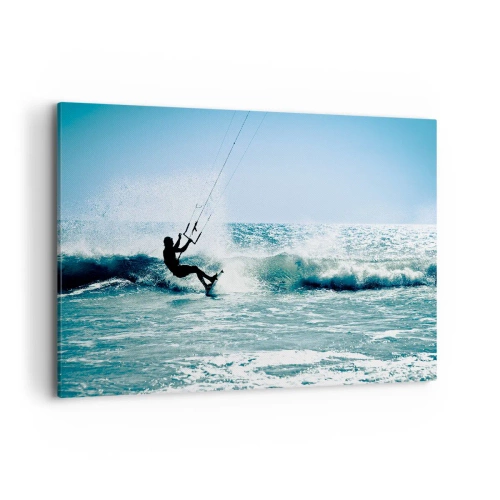 Canvastavla - Bild på duk - Ge upp för vinden - 100x70 cm