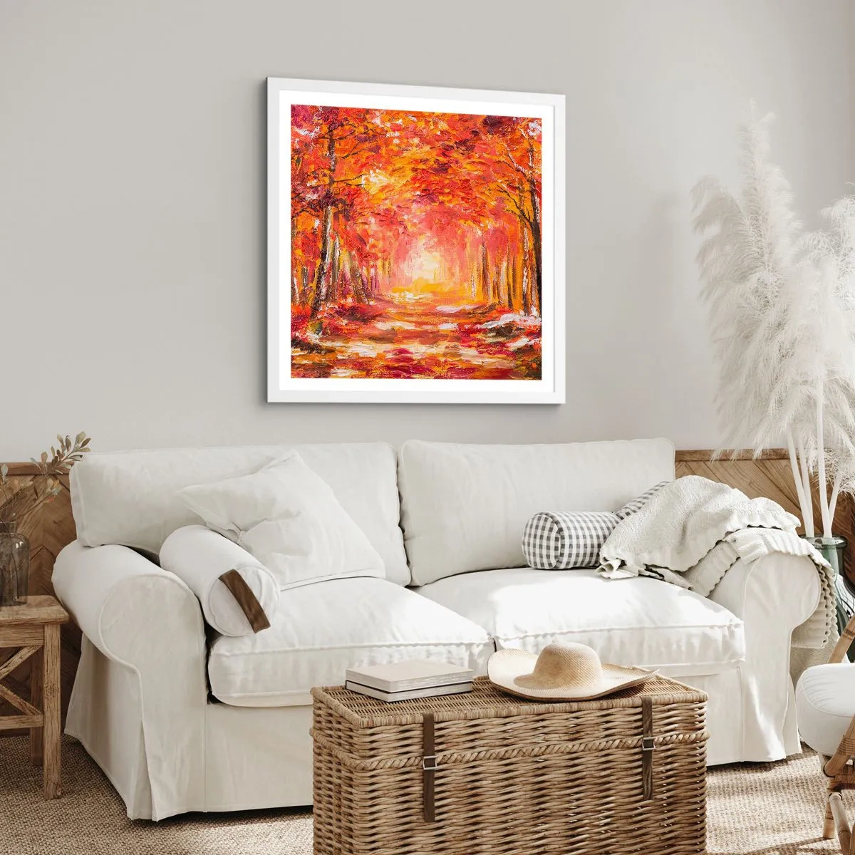 Affisch i vit ram - Kopparskog - 40x40 cm