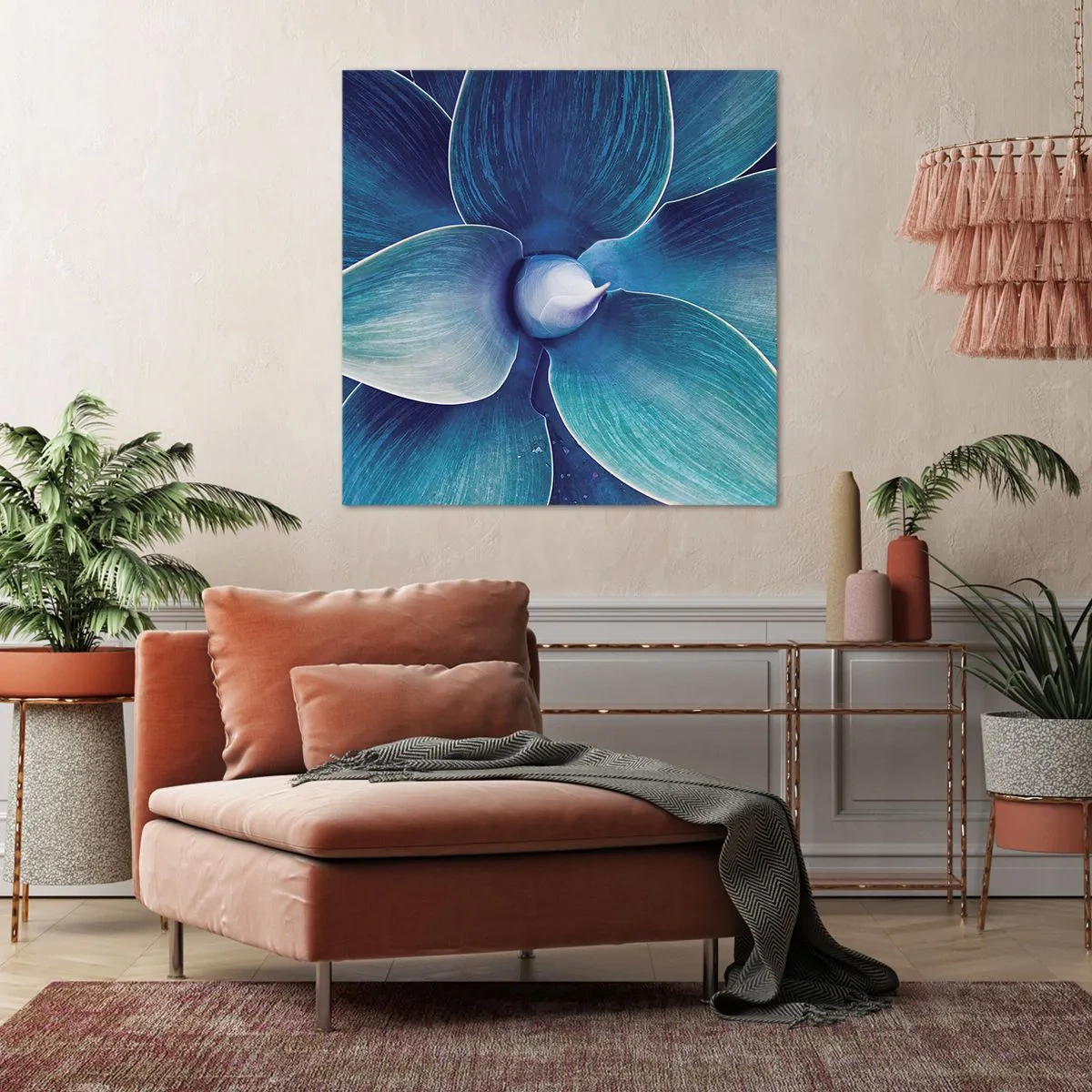 Canvastavla - Bild på duk - Blått från himlen - 60x60 cm