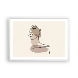 Affisch i vit ram - Skönhetens säkra linje - 70x50 cm