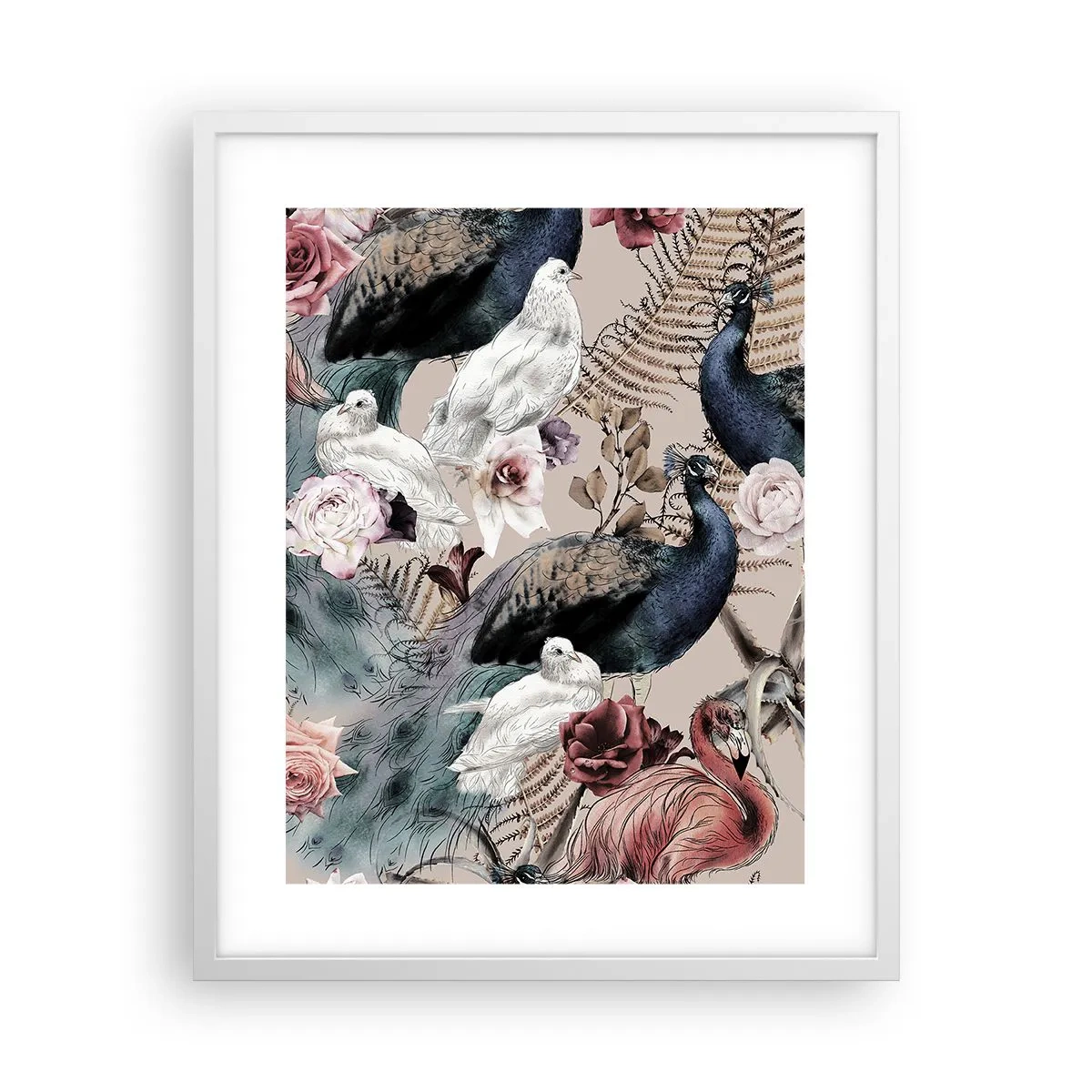 Affisch i vit ram - I palatsträdgården - 40x50 cm