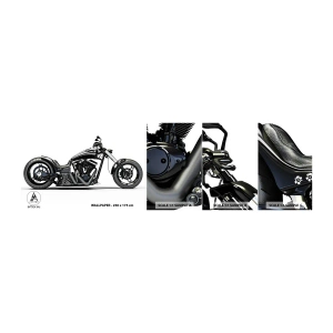 Fototapet Prov Standard Eco - För dem som älskar friheten - Bil, Motorcykel, Chopper - 100x30 cm