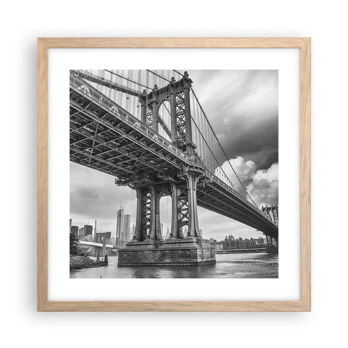 Affisch i ram av ljusek - Till stadens hjärta - 40x40 cm