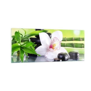 Glastavla - Bild på glas - Sval fräschhet - 100x40 cm