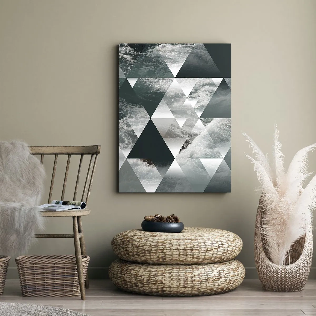 Canvastavla - Bild på duk - Kristallperspektiv - 70x100 cm