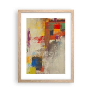 Affisch i ram av ljusek - Färgernas geometri - 30x40 cm