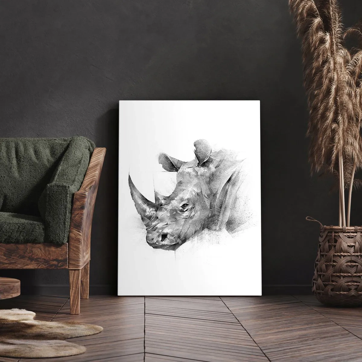 Canvastavla - Bild på duk - Afrikansk porträtt - 50x70 cm