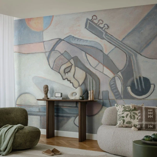 Fototapet Premium Sand - I musikens makt - Abstraktion, Kubism, människor - 400x280 cm