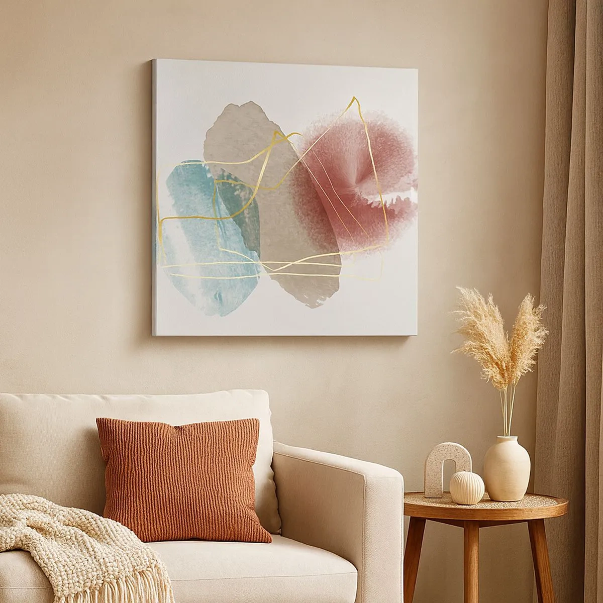 Canvastavla - Bild på duk - Rummets pärlor - 30x30 cm