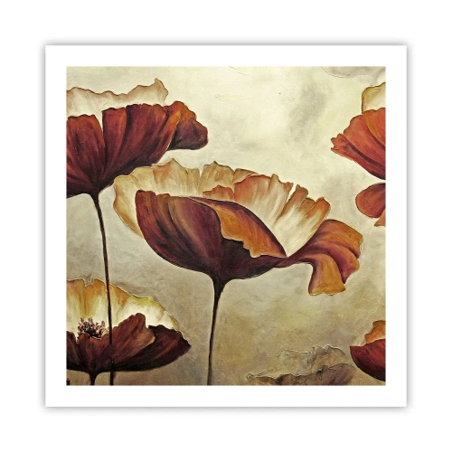 Affisch - Ängsblommor - 60x60 cm