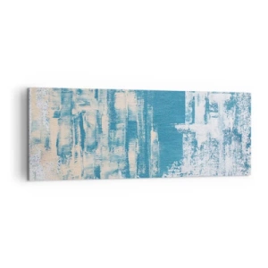 Canvastavla - Bild på duk - Genom istapp - 140x50 cm