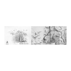 Provbit av fototapet Premium Canvas - Björkskogens ljus - Skog, Björk, Träd - 100x30 cm