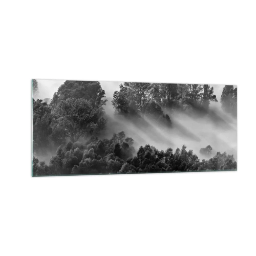 Glastavla - Bild på glas - Stiger ur sömnen - 100x40 cm