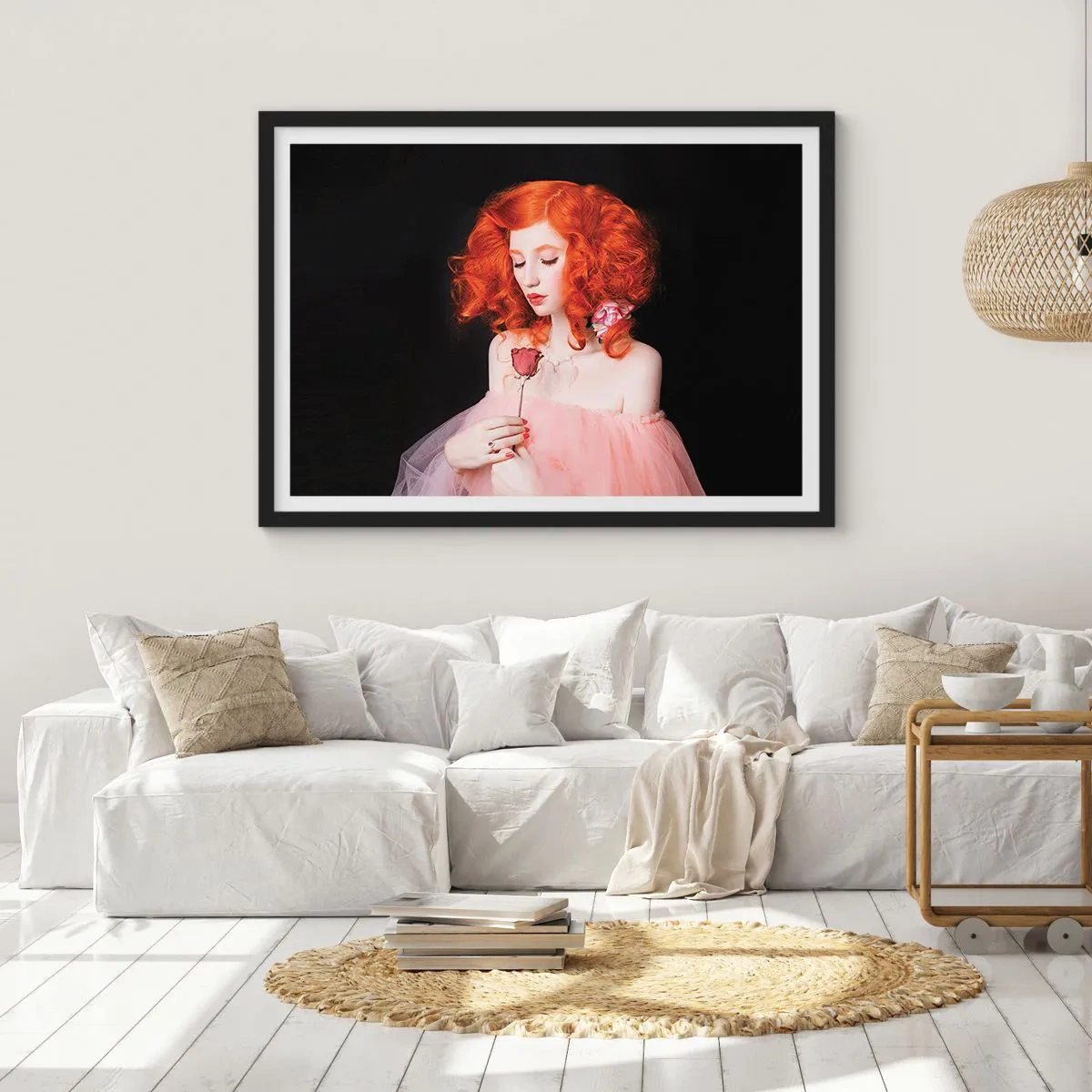 Affisch i svart ram - I Barockstil - 91x61 cm