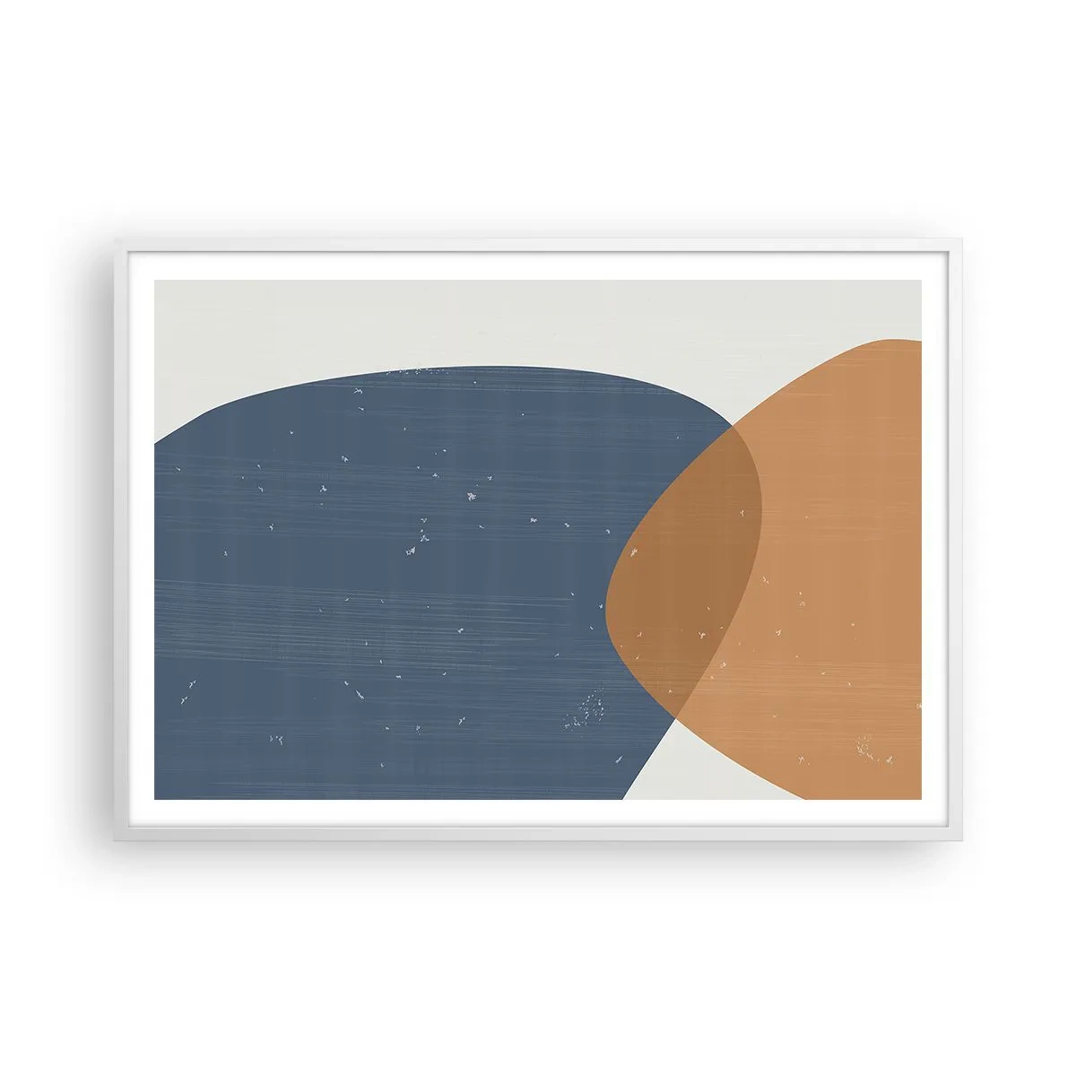 Affisch i vit ram - Ovaler och influenser - 100x70 cm