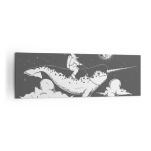 Canvastavla - Bild på duk - Rymdryttare - 160x50 cm
