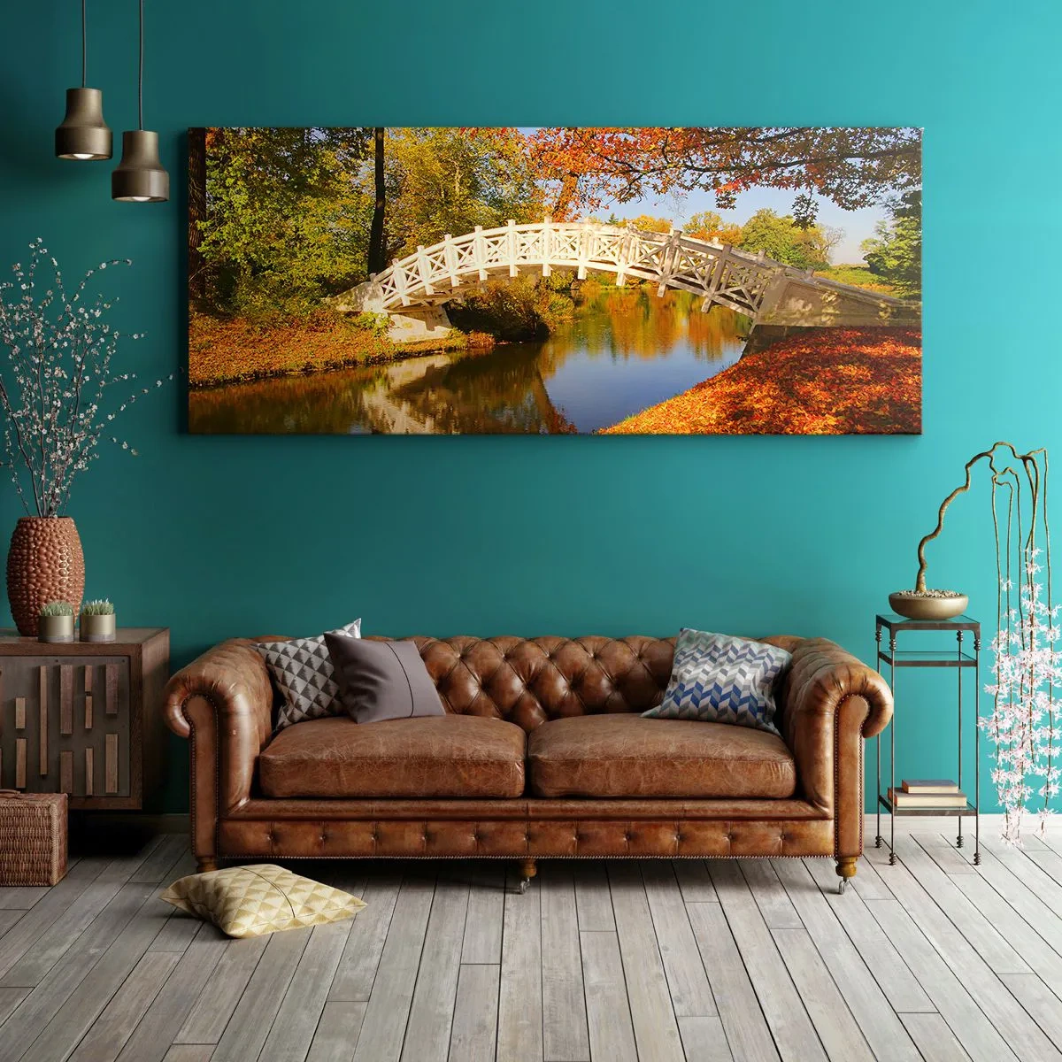 Canvastavla - Bild på duk - På suckarnas vita bro - 100x40 cm