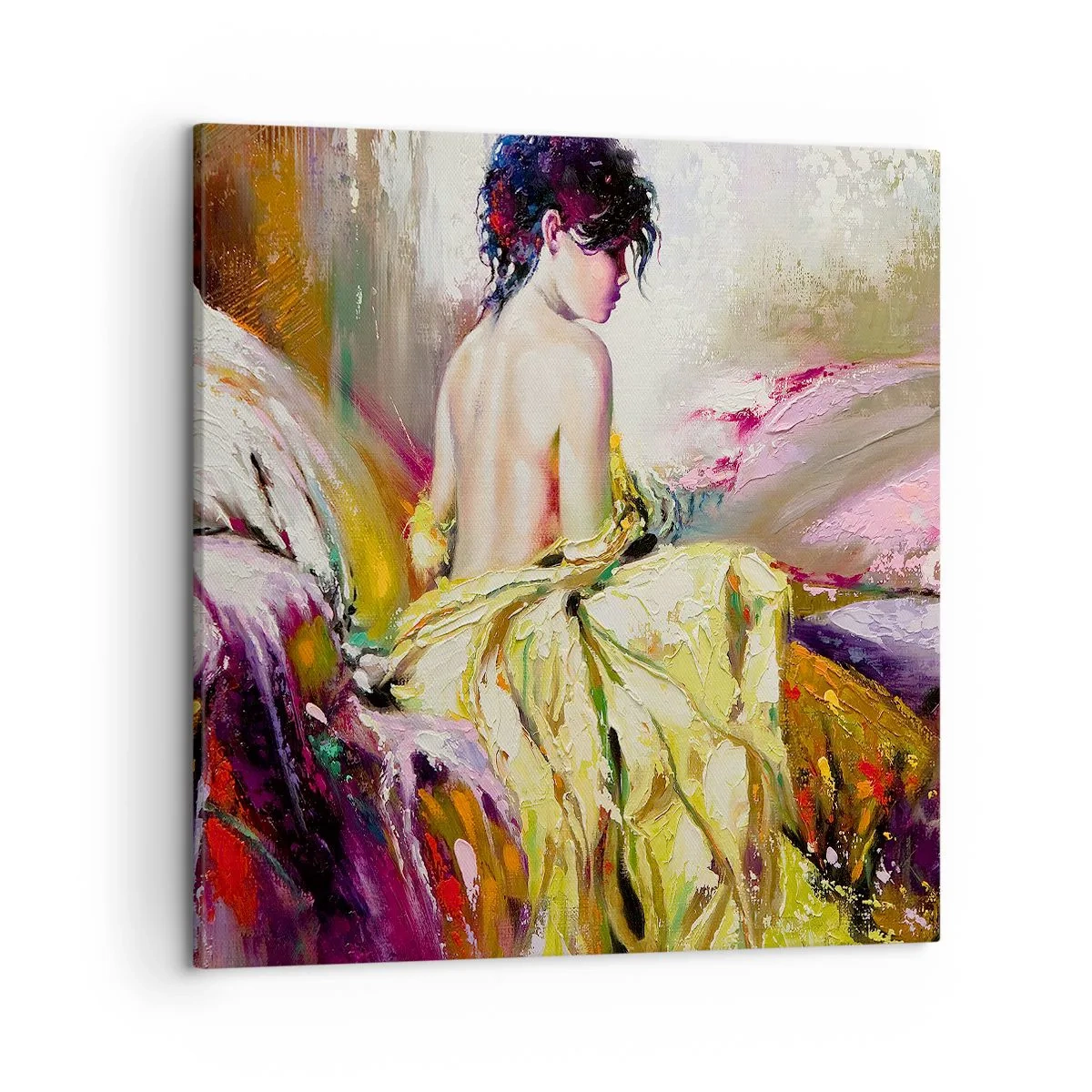 Canvastavla - Bild på duk - Mellan munnen och glaskanten - 50x50 cm