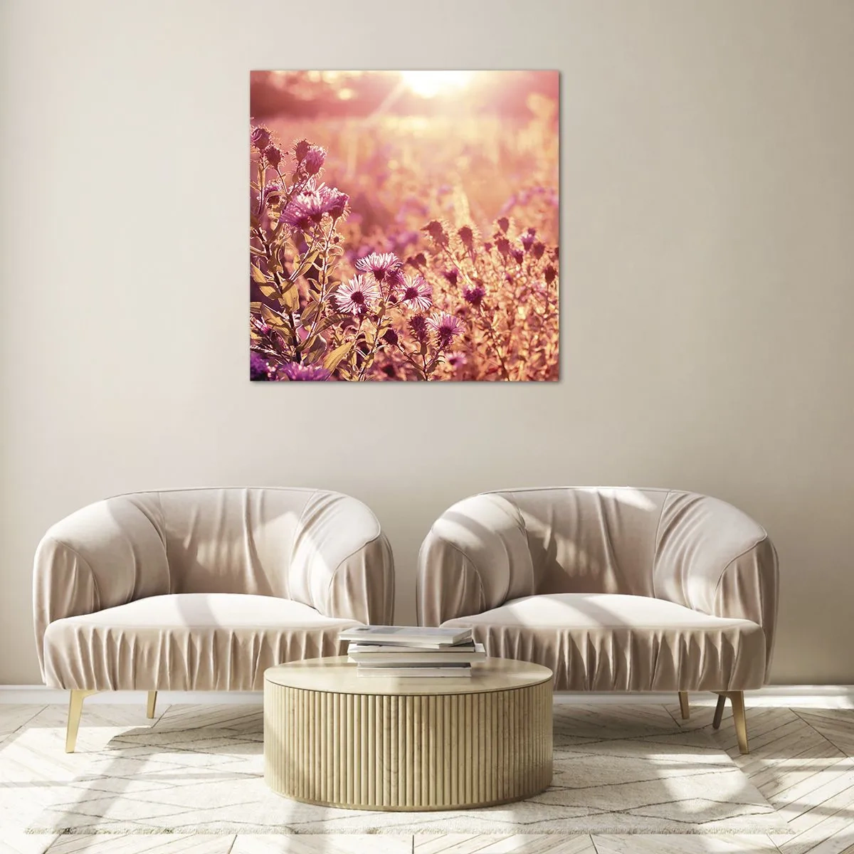 Glastavla - Bild på glas - Innan sommaren går bort - 30x30 cm