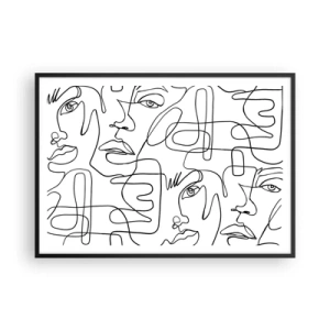 Affisch i svart ram - I trassliga känslor - 100x70 cm