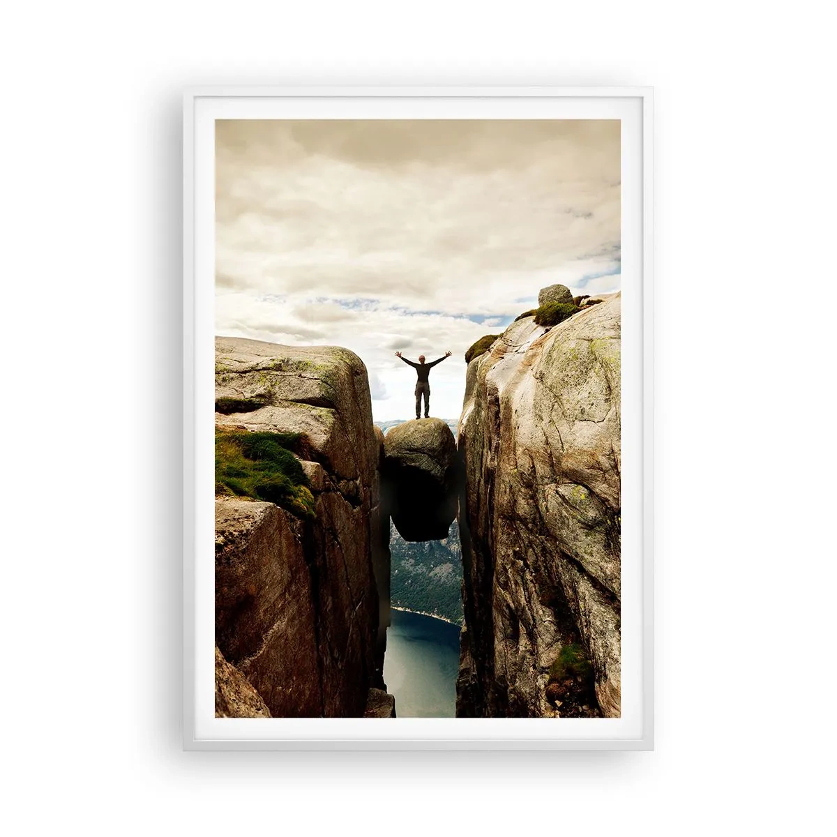 Affisch i vit ram - Hur jag mår?! - 70x100 cm