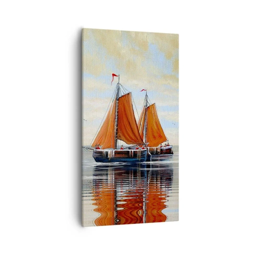 Canvastavla - Bild på duk - Hej, segla seglaren… - 55x100 cm